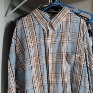 Men's big and tall short sleeve button down shirt